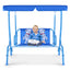 Outdoor Kids Patio Swing Bench with Canopy for 2