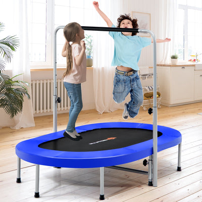 Trampoline de Fitness Rebondissant Mini Pliable pour Enfants - Bleu