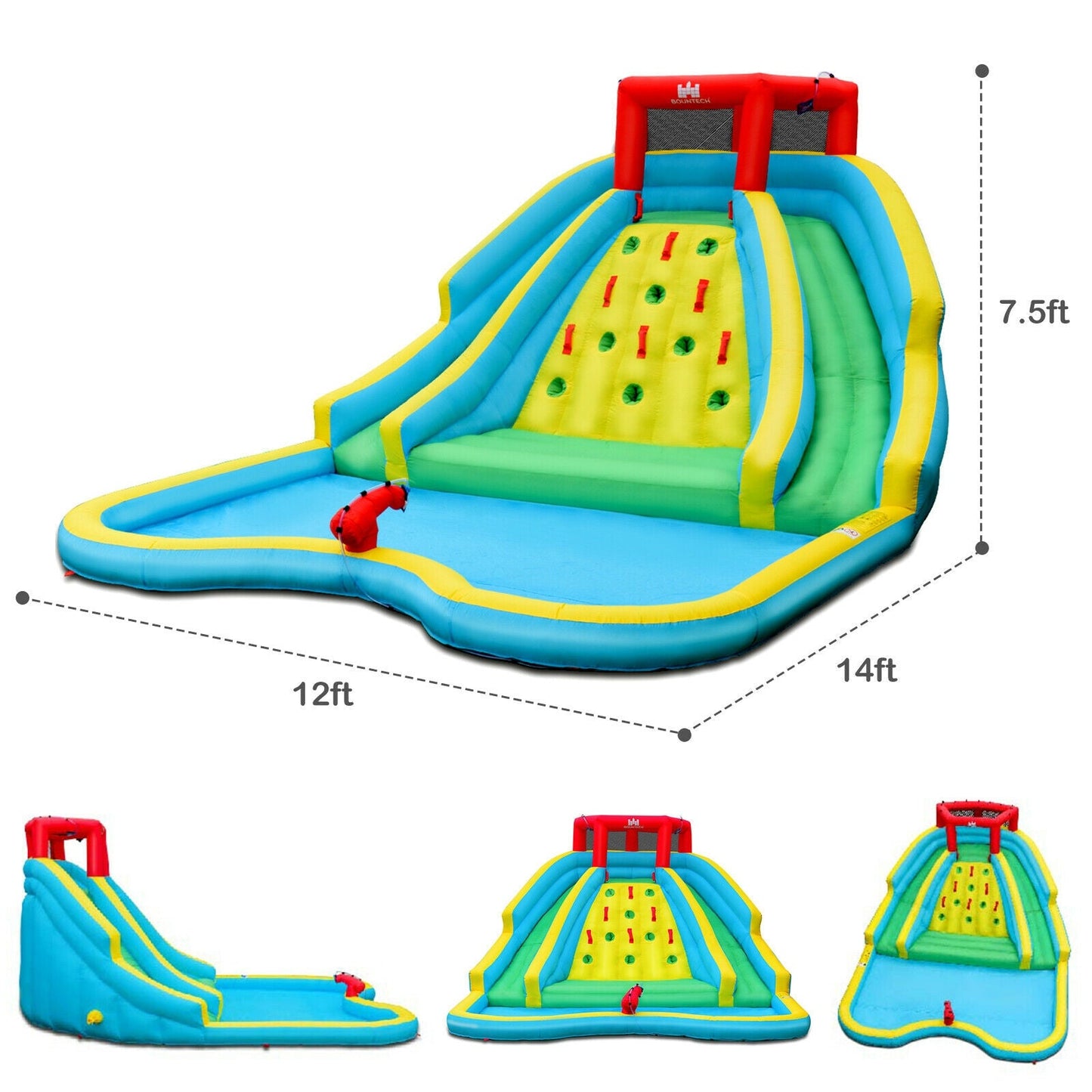 Castillo Inflable de Agua con Doble Tobogán