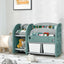 Kids Toy Storage Organizer with 2-Tier Bookshelf and Bins