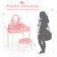 Ensemble de Table de Maquillage pour Enfants Princesse - Rose