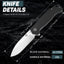 The Wild Trail Folding Pocket Knife Giftset for Men and Women (Silver and Black) - Korvel