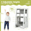 Kids Kitchen Step Stool with Double Safety Rails - Gray