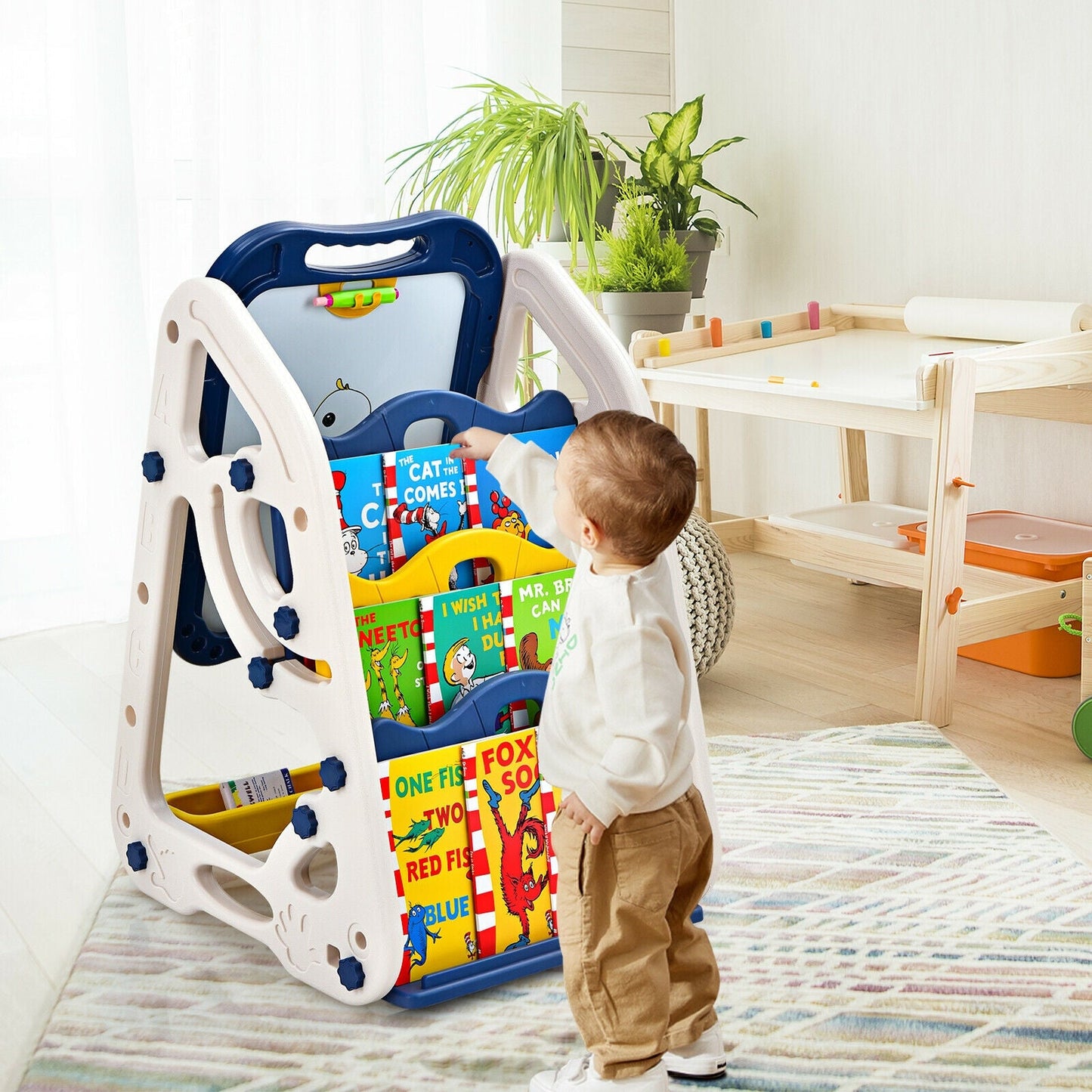3-in-1 Kids Art Easel - Double-Sided Tabletop Easel with Accessories