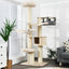 77.5-Inch Multi-Level Cat Tree Condo - Cream White