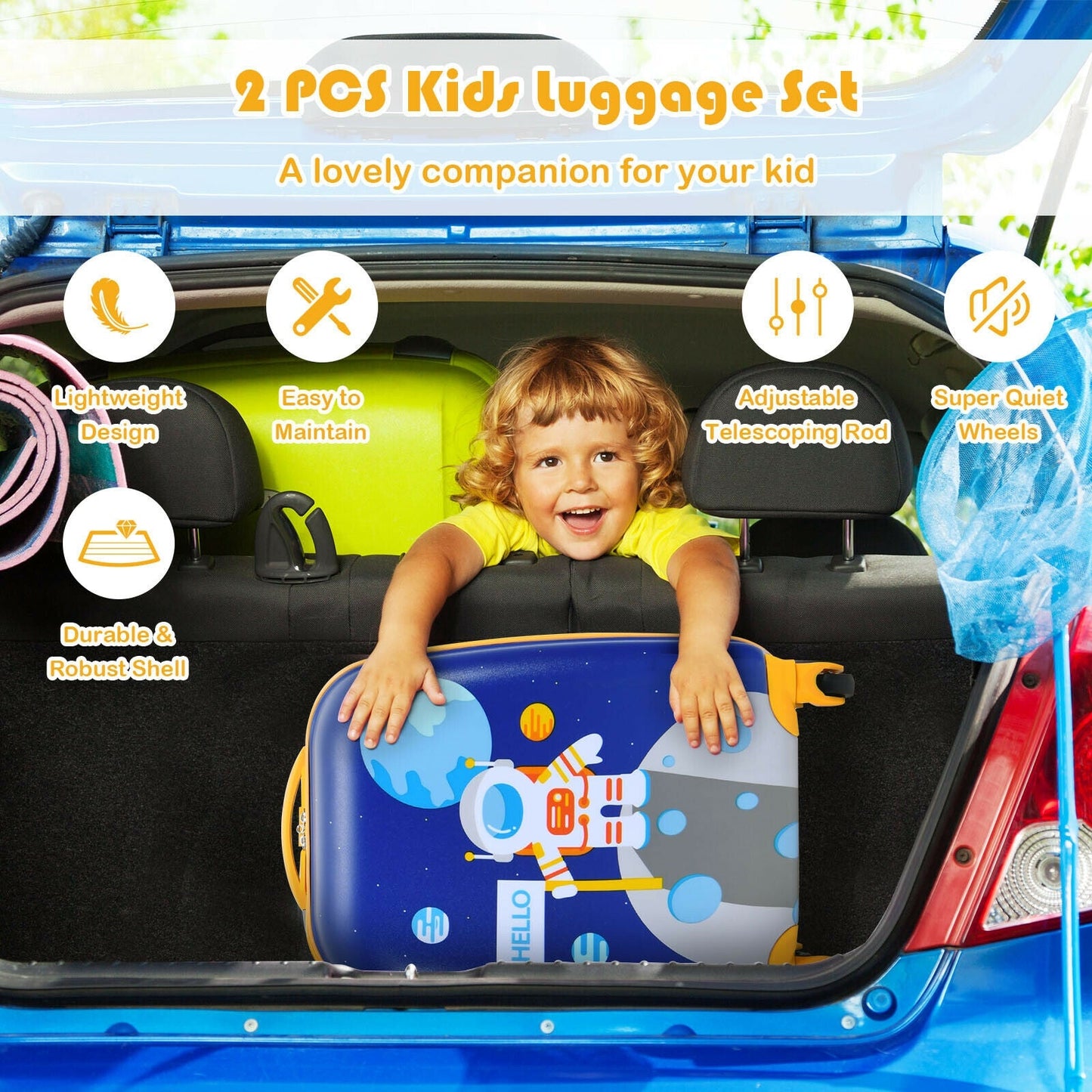 Kids Luggage Set: Backpack & Suitcase for Travel