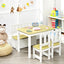 4-Piece Kids Wooden Activity Table and Chairs Set
