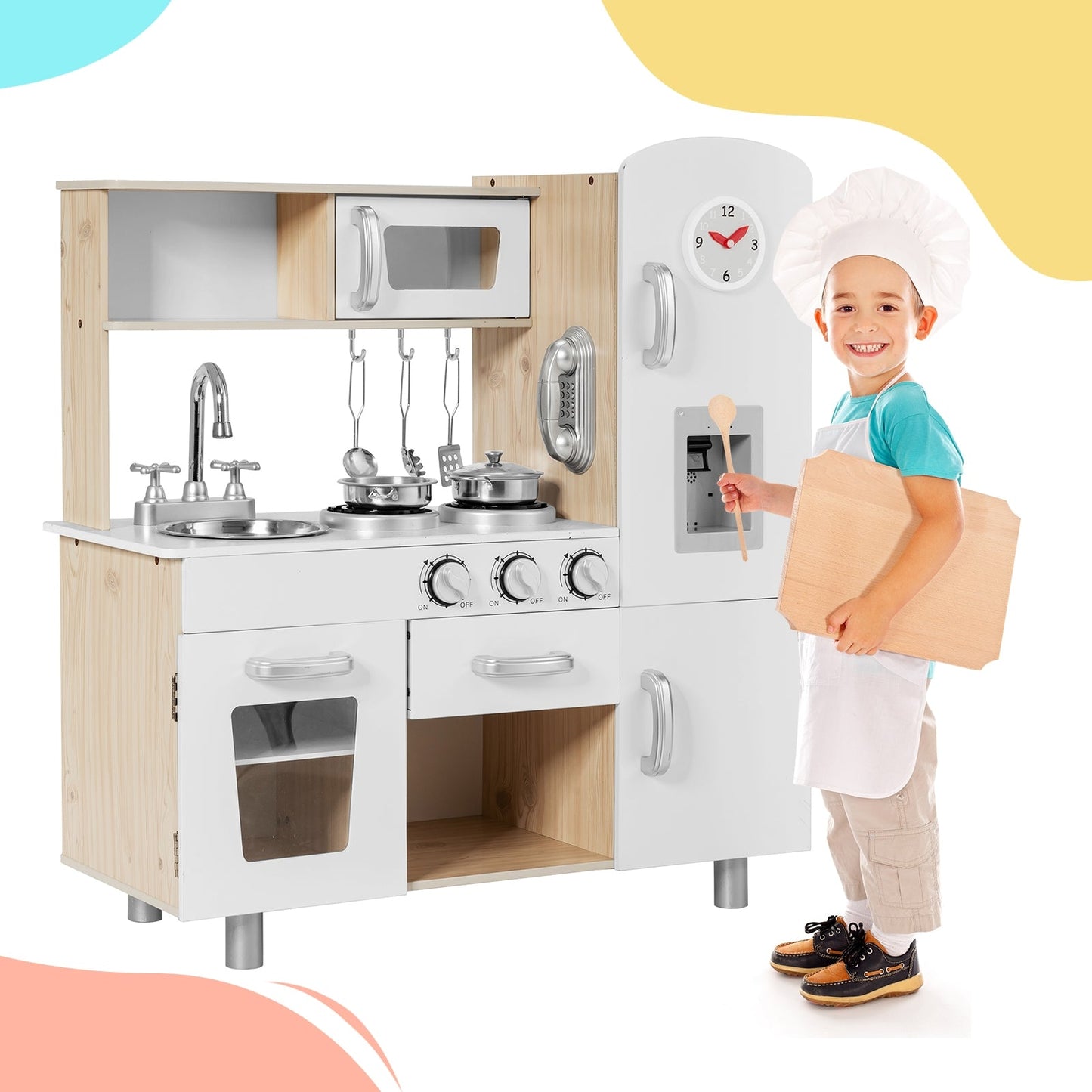 Cuisine de jeu vintage ensemble de jeu de cuisine fictif avec distributeur d'eau