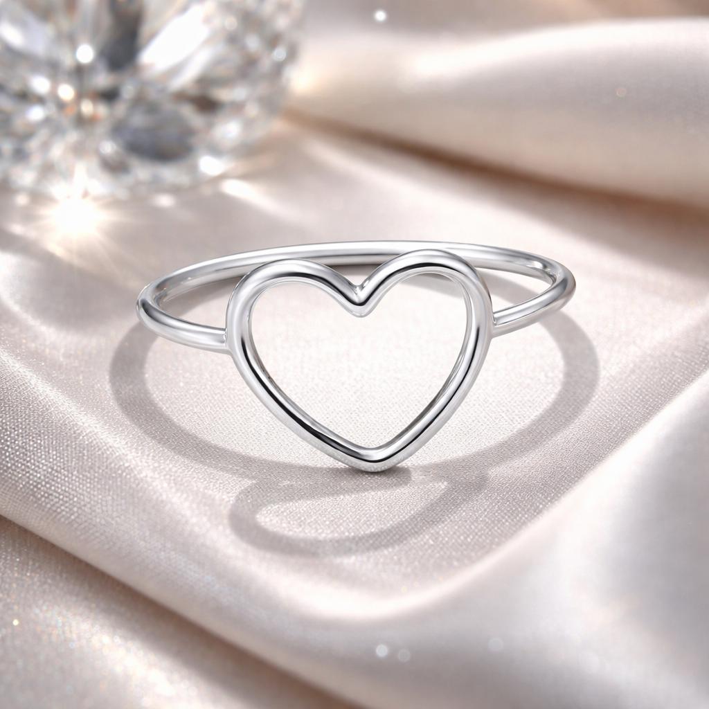 Bague de fiançailles en argent sterling 925 plaqué platine taille 6.0