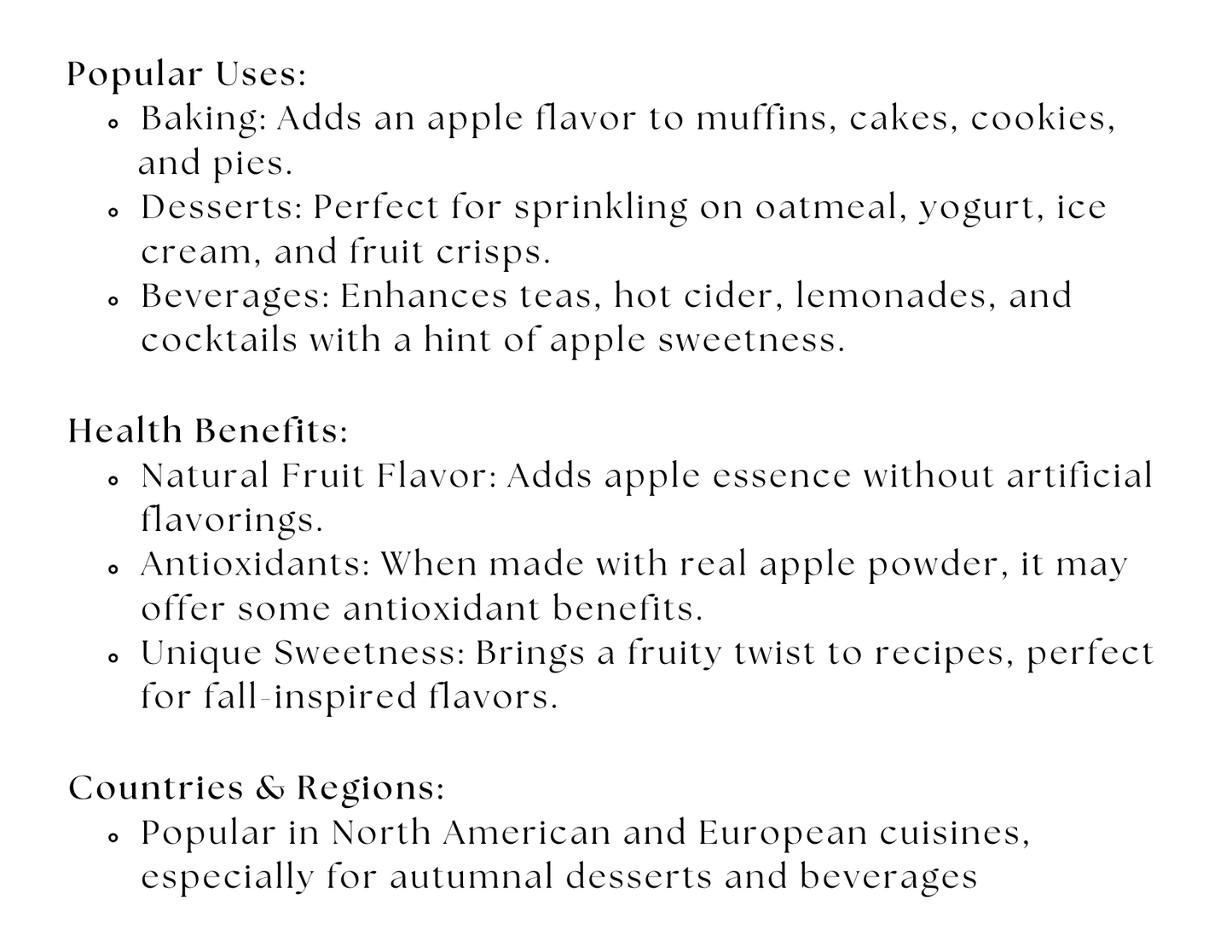 Apple Sugar – Granulated Sugar Infused with Real Dried Apple Powder
