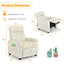 Ergonomic PU Leather Kids Recliner Sofa - White