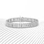 .925 Sterling Silver Diamond Multi Row Heart Link Bracelet - 7.25"