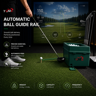 Adjustable Automatic Golf Ball Dispenser with Storage