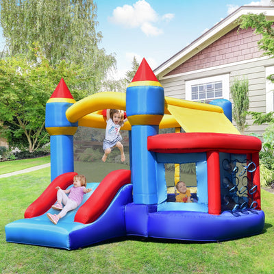 Castle Slide Inflatable Bounce House with Ball Pit