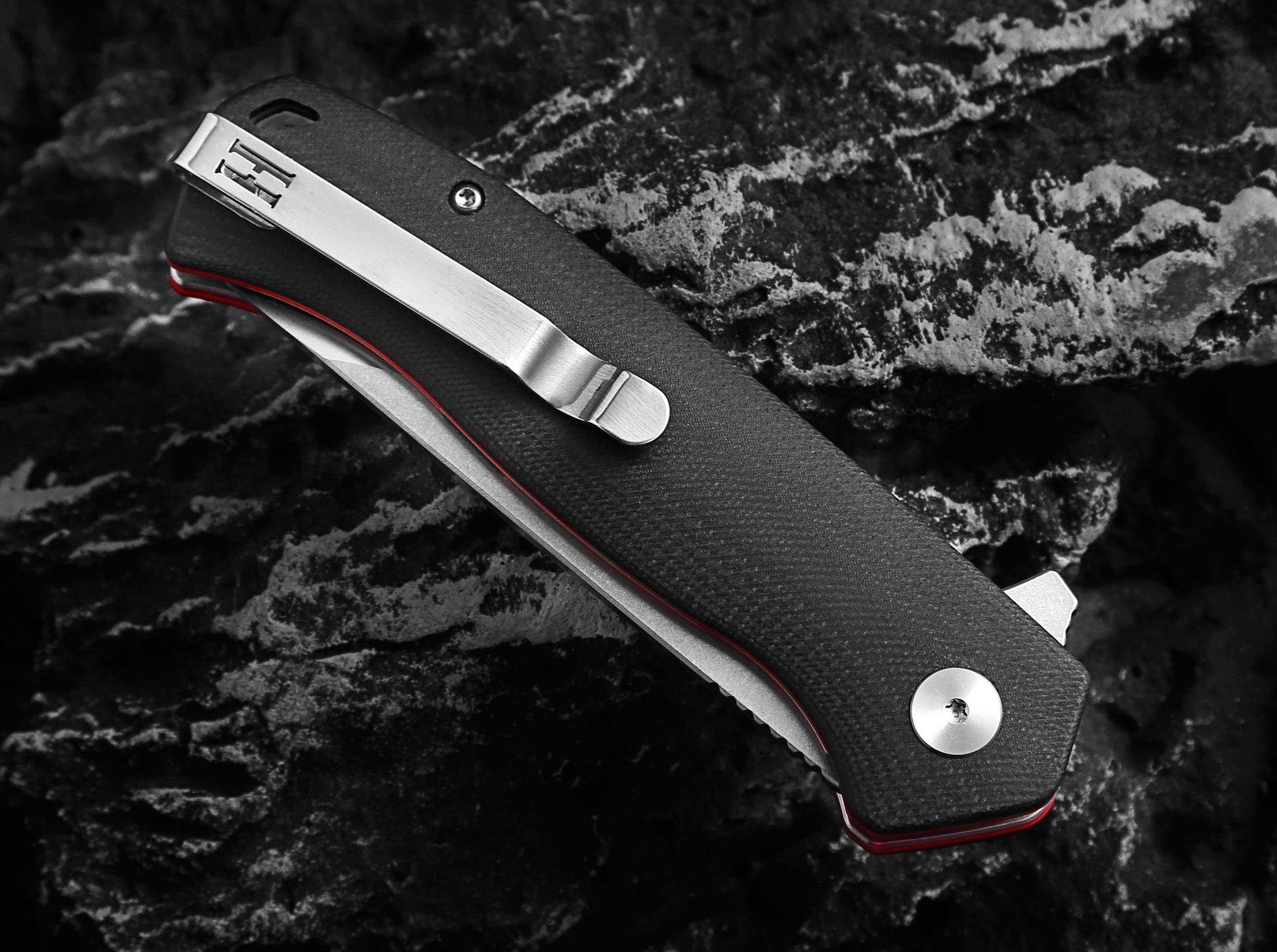 The Ultimate Pathfinder Folding Pocket Knife Gift Set for Adventurers (Silver & Red) - Korvel