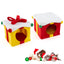 Casa de Gato en Forma de Caja de Regalo Festiva para una Cómoda Temporada Navideña
