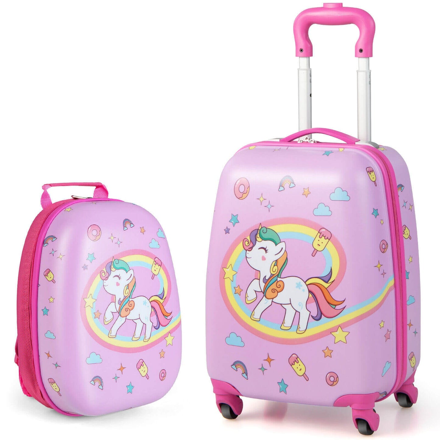 Ensemble de bagages à main pour enfants en 2 pièces - Rose