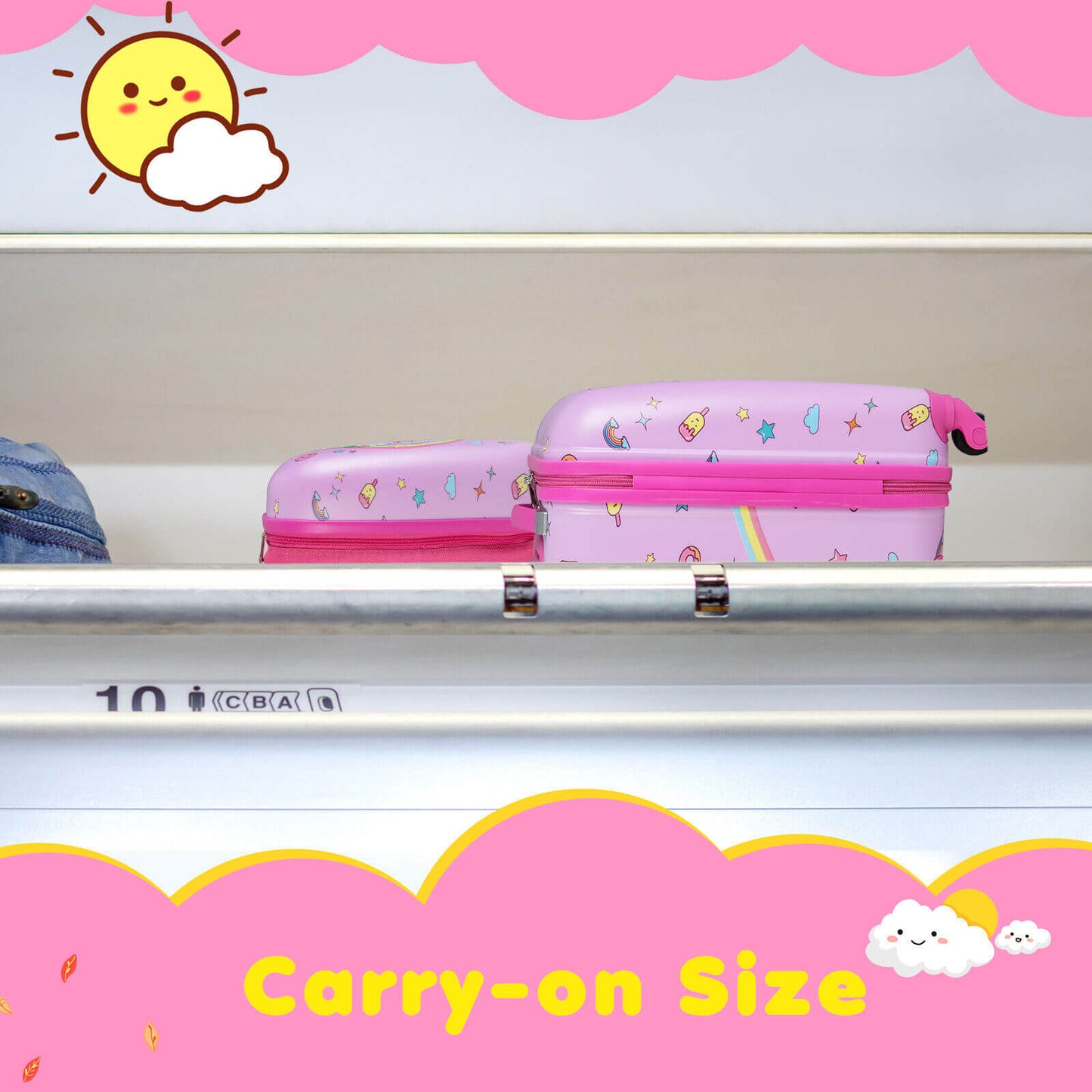 Ensemble de bagages à main pour enfants en 2 pièces - Rose