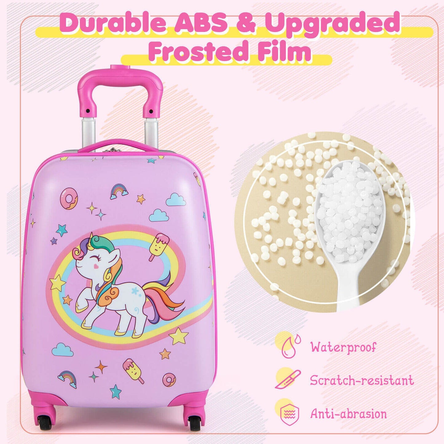 Ensemble de bagages à main pour enfants en 2 pièces - Rose