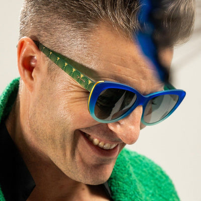 "Rhonda's Peacock Paradise" Glam G Polarized Sunglasses - Korvel