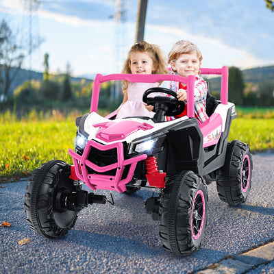 UTV pour enfants à 2 places avec télécommande - Rose