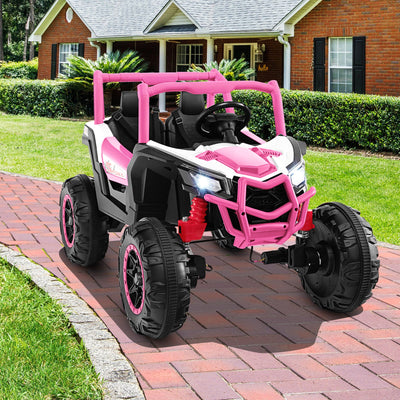 UTV pour enfants à 2 places avec télécommande - Rose