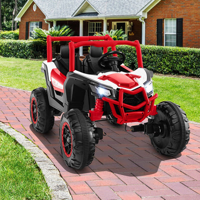 UTV pour enfants à 2 places avec télécommande - Rouge