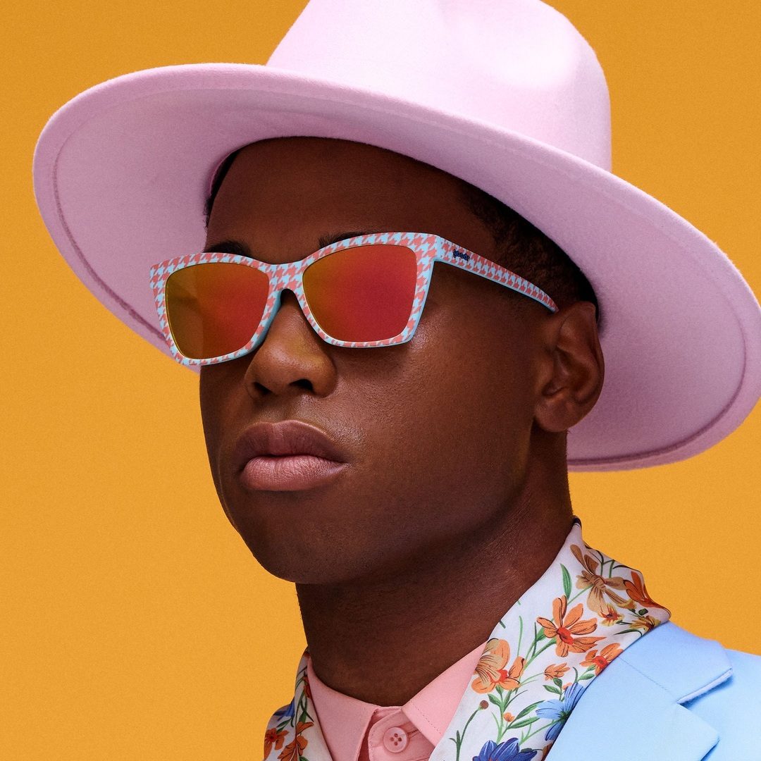 Houndstooth Chic: Polarized Pop G Sunglasses - Korvel