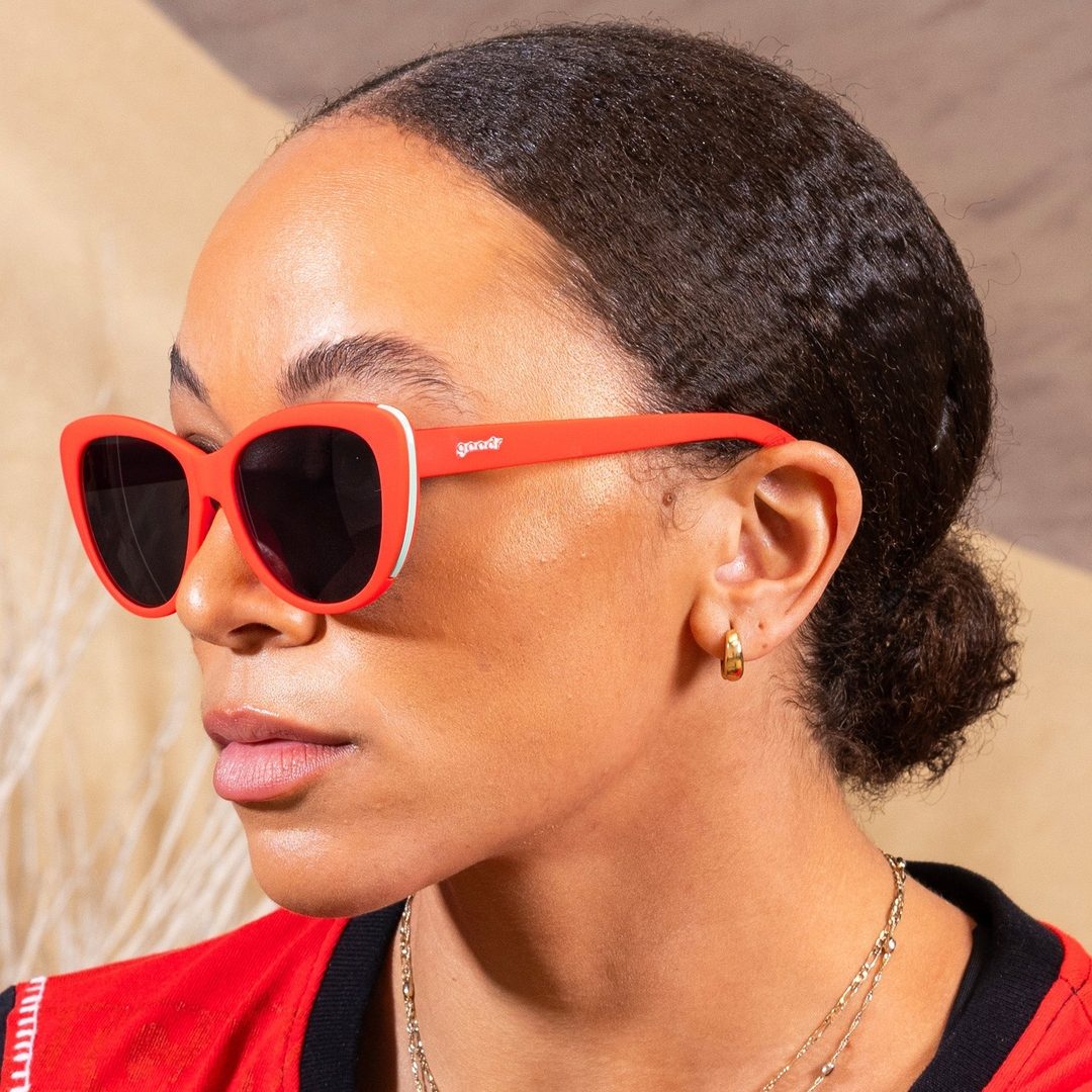 Vibrant Orange Glam G Polarized Sunglasses - Cherry Stem Style - Korvel