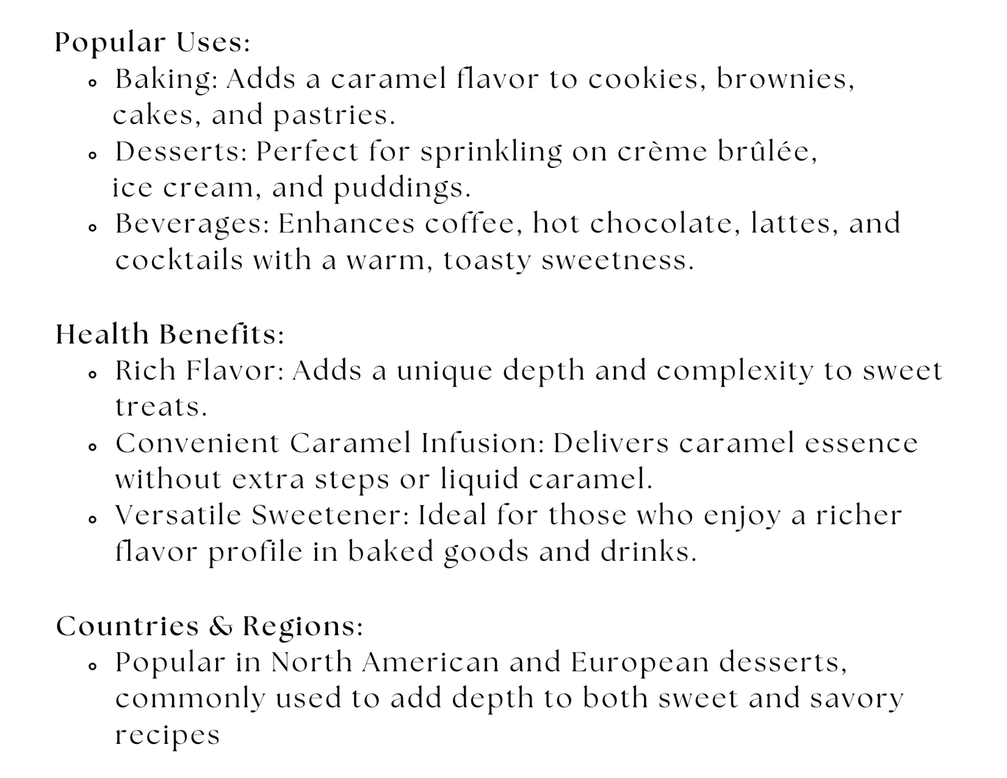 Caramel Sugar – Granulated Sugar Infused with Rich Caramel Essence