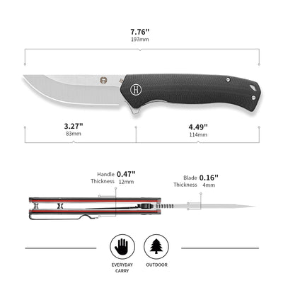 The Ultimate Pathfinder Folding Pocket Knife Gift Set for Adventurers (Silver & Red) - Korvel