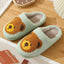 Zapatillas de felpa con cara sonriente para mujer - Calzado interior acogedor