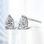 Pendientes de Stud de Diamante Creado en Laboratorio en Forma de Pera de Oro Blanco de 14K