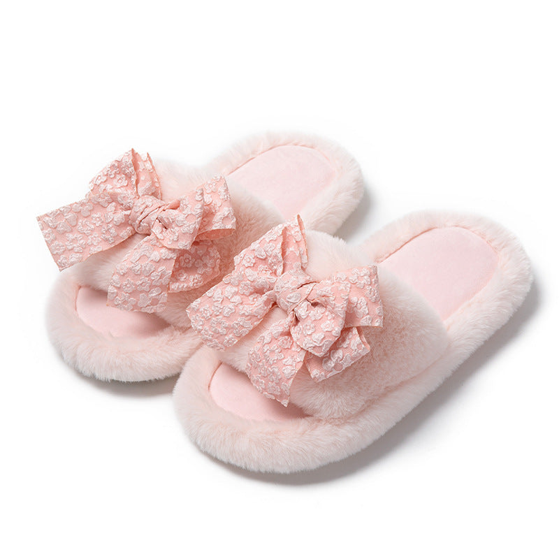Zapatillas de casa de felpa acogedoras para mujer con memoria de forma