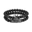 Ensemble de Bracelets en Pierre de Lave et Perles de Zircon Cubique pour Hommes et Femmes