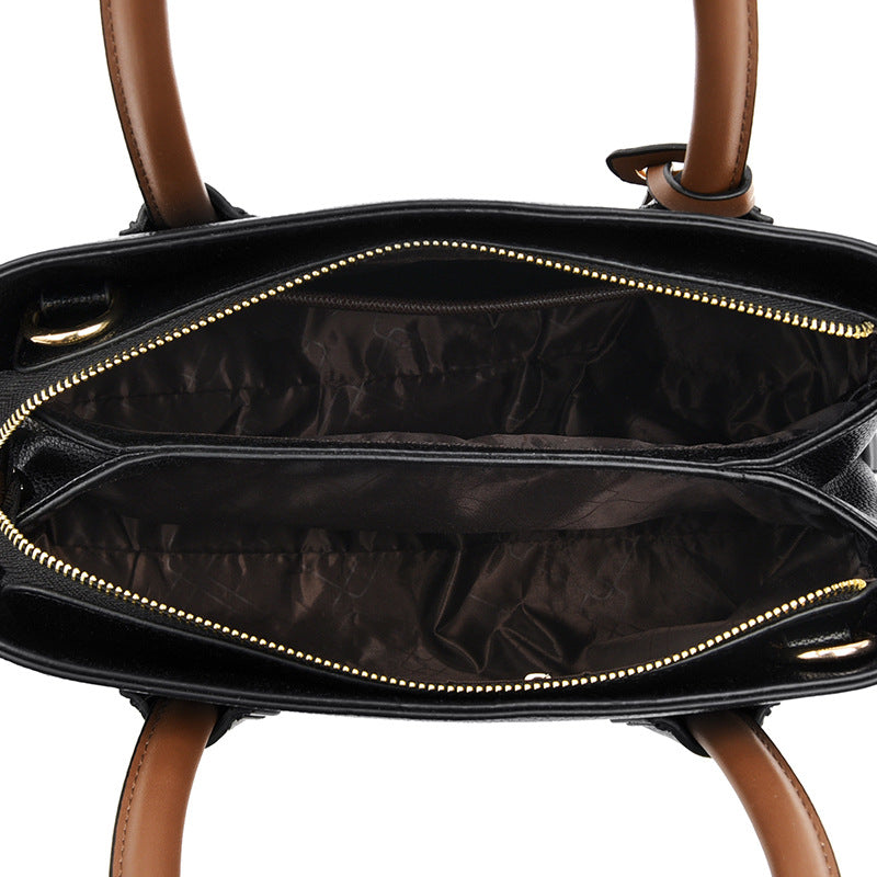 Elegante bolso de mano tipo cubo de gran capacidad para mujeres