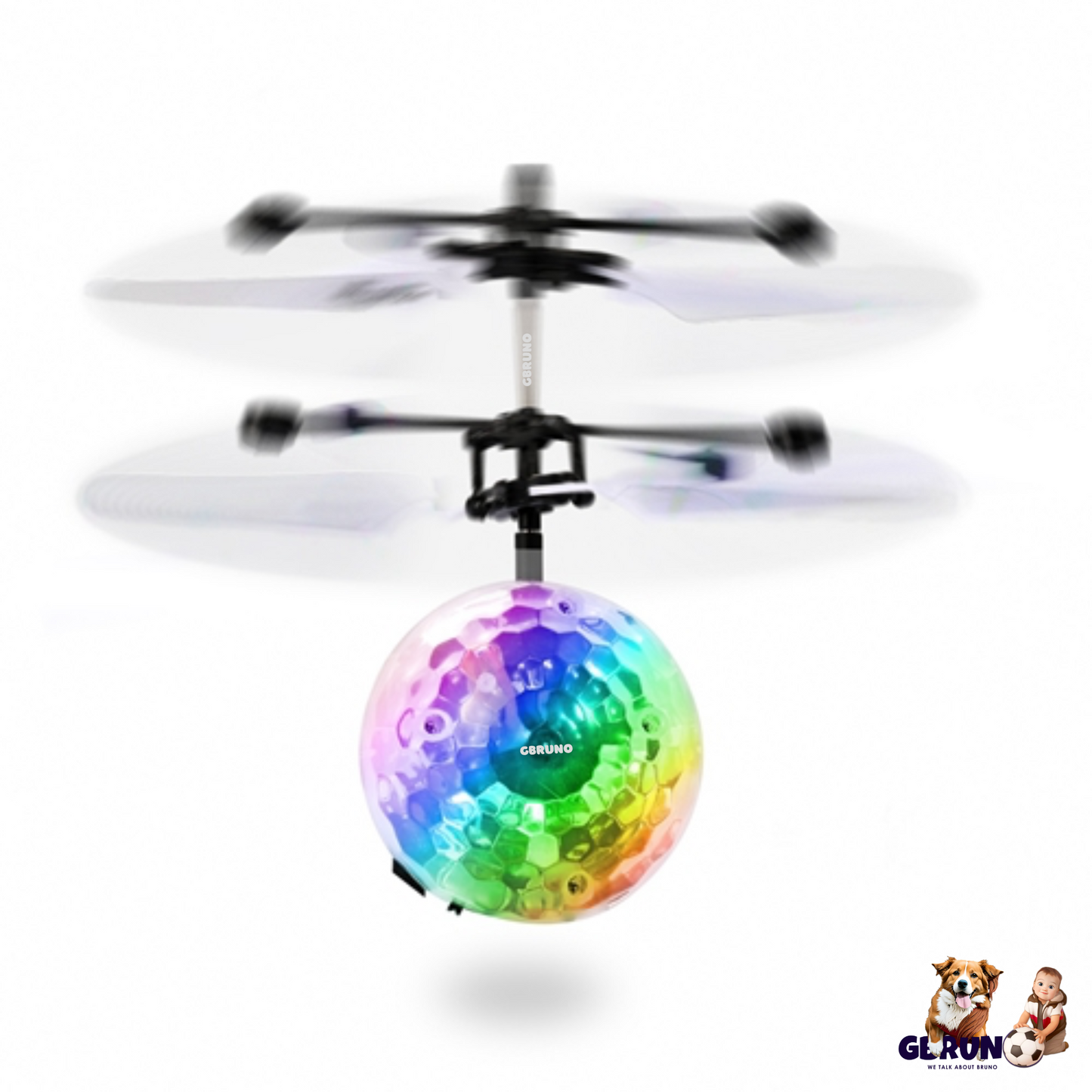 Drone à balle volante à induction infrarouge avec lumières LED