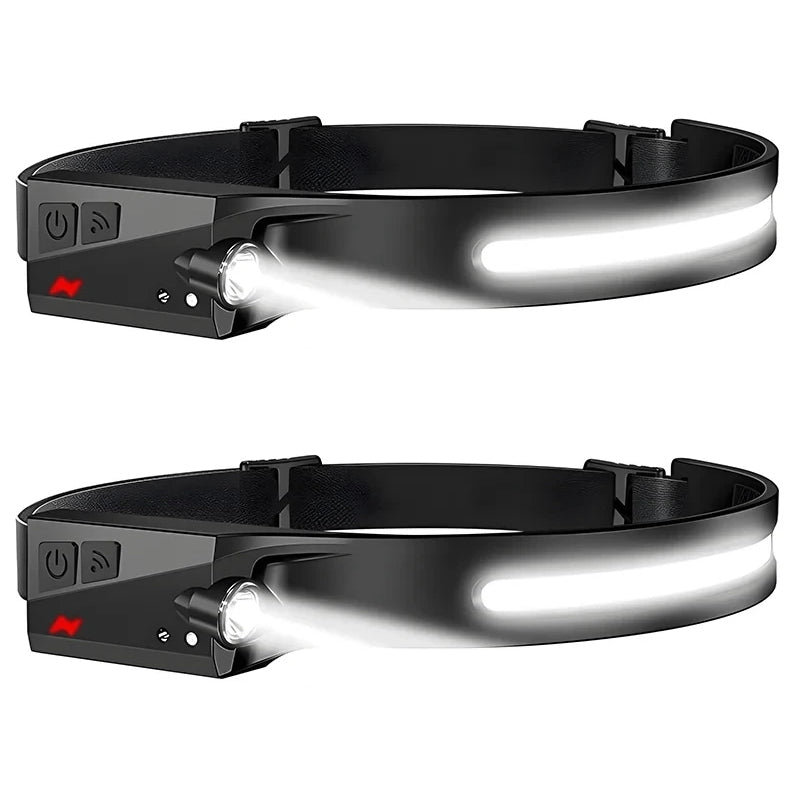 USB Rechargeable LED Headlamp with Motion Sensor