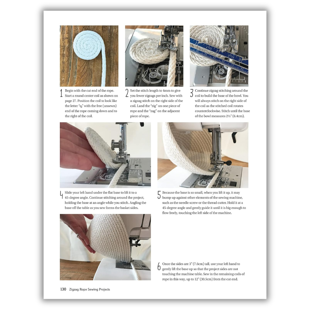 Proyectos de costura con cuerda en zigzag: 16 accesorios para el hogar que puedes hacer con una puntada sencilla (encuadernados en espiral)