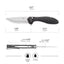 Ultimate Vector Folding Pocket Knife Gift Set for Adventurers (Black & Silver) - Korvel