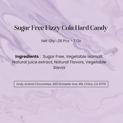 Andy Anand Sugar Free Fizzy Cola Hard Candy - 28 Pcs