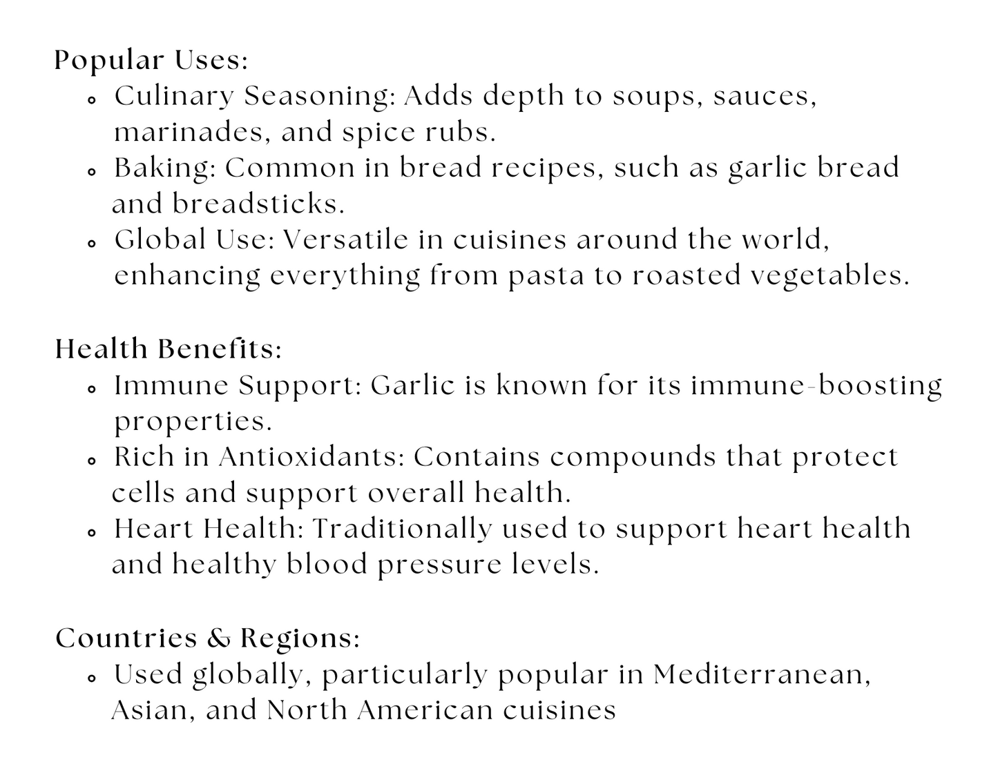 Garlic Powder – Pure Ground Dehydrated Garlic