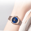 Montre en acier inoxydable élégante pour femme avec bracelet tressé