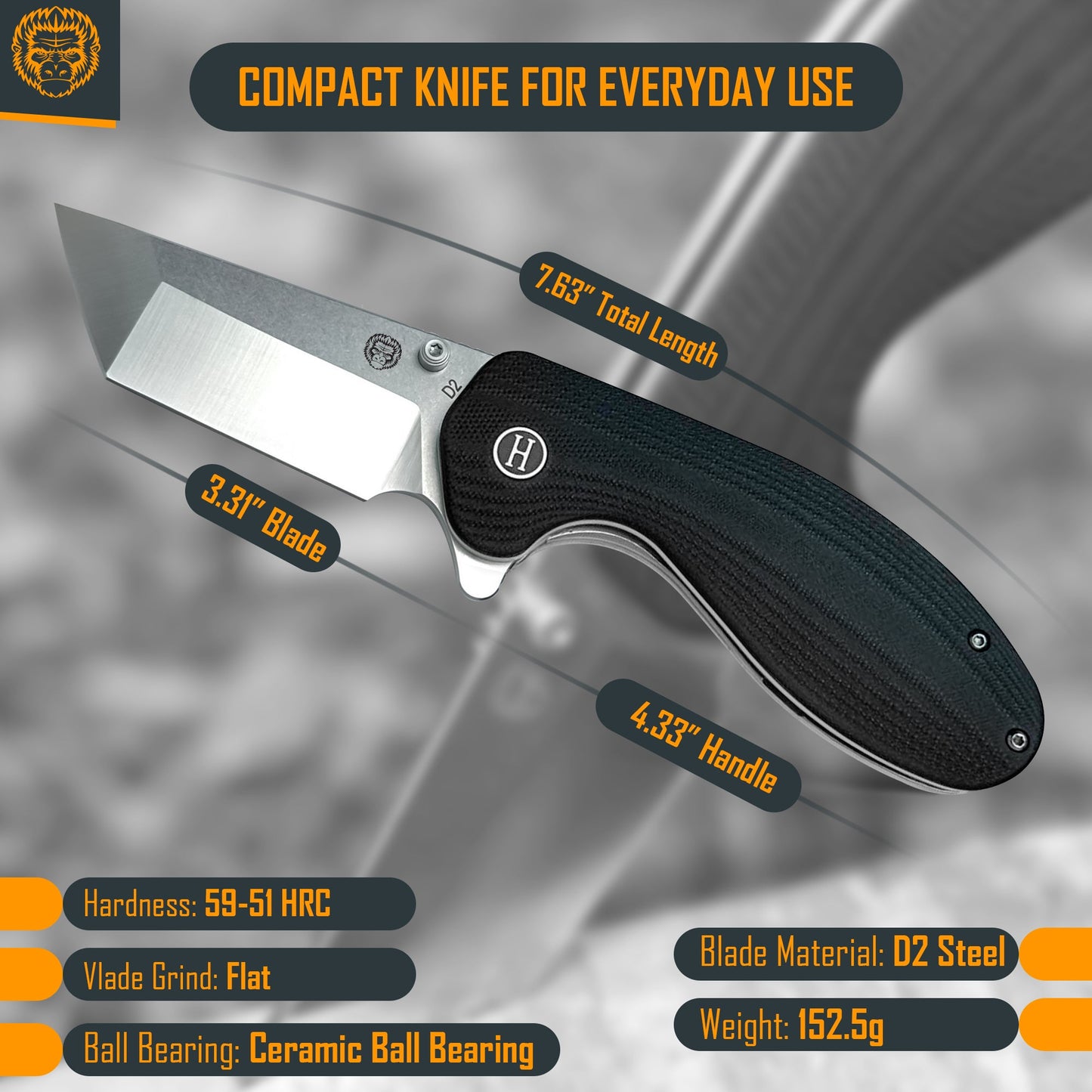 The Pioneer Folding Pocket Knife Giftset for Men and Women (Silver and Black) - Korvel