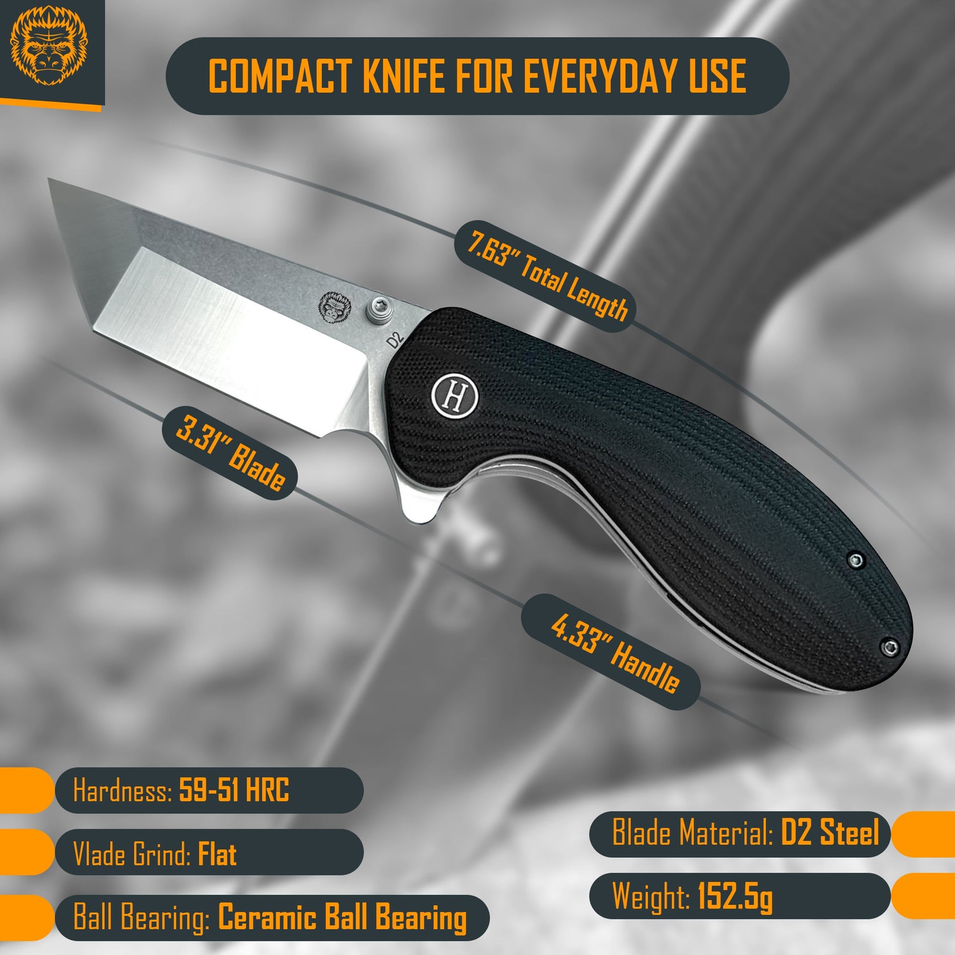 The Pioneer Folding Pocket Knife Giftset for Men and Women (Silver and Black) - Korvel