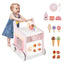 Caminador 2 en 1 para Bebés con Almacenamiento y Juego de Helados - Rosa
