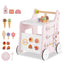Caminador 2 en 1 para Bebés con Almacenamiento y Juego de Helados - Rosa