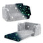 Canapé pliant 2-en-1 pour enfants avec effet phosphorescent - Gris