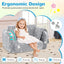 Canapé pliant 2-en-1 pour enfants avec effet phosphorescent - Gris