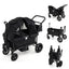 Carrito de Paseo Plegable para Niños de 2 Asientos - Negro